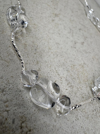 Transparent craft beads necklace