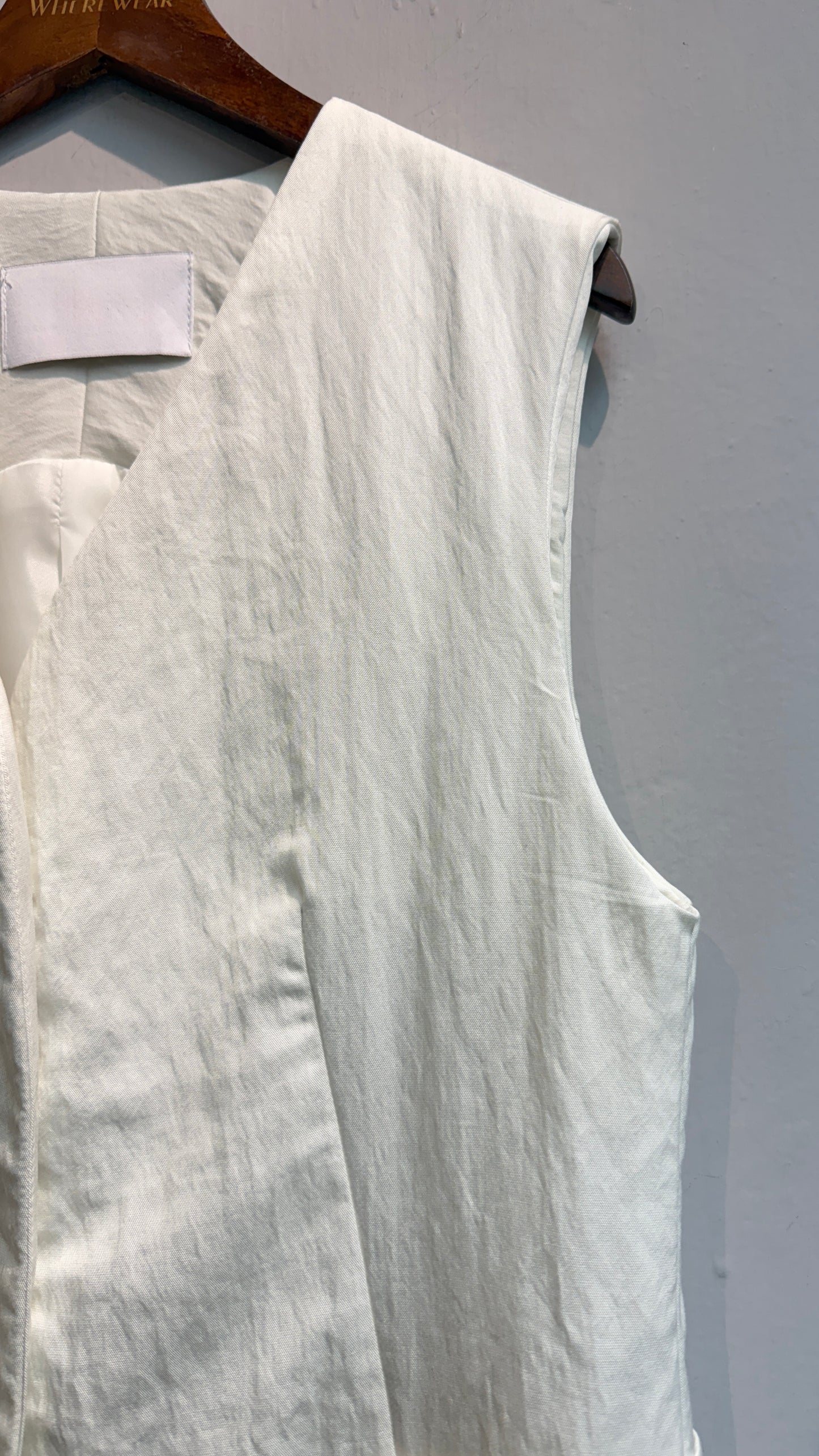 V neck side pocket vest outer #00565