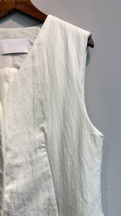 V neck side pocket vest outer #00565