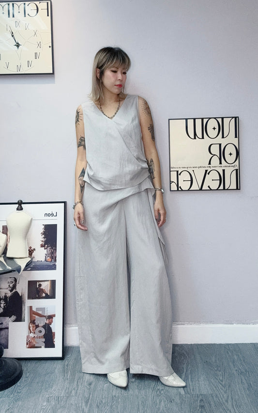 V neck tank top X pants set #00558