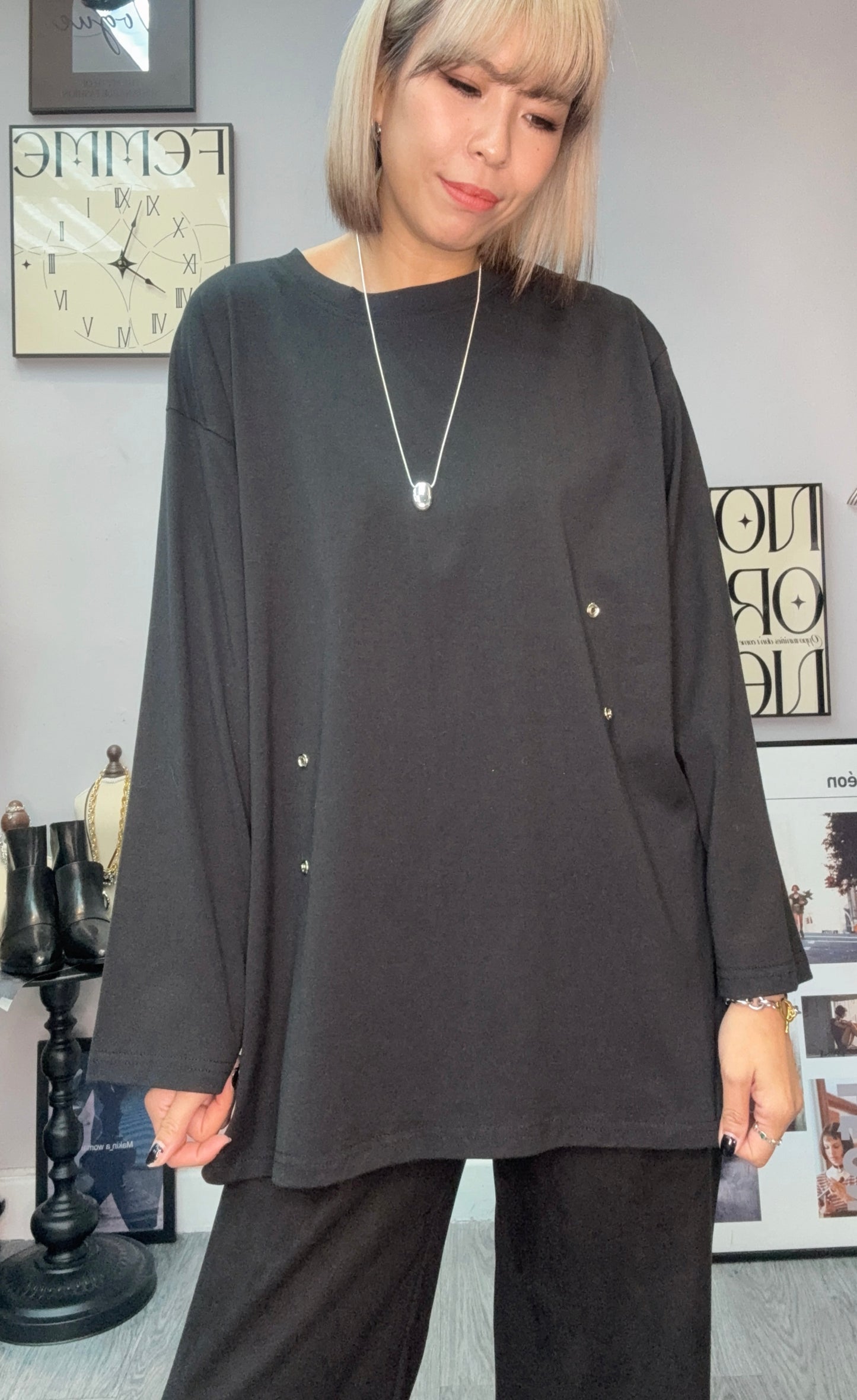 Two buttons tee #00031