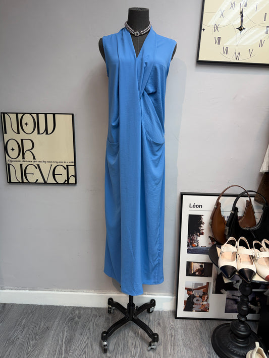 (-30%)V neck cool dress