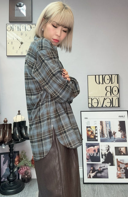 Check silver side shirt