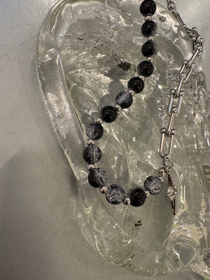 Crystal X Star pendant necklace