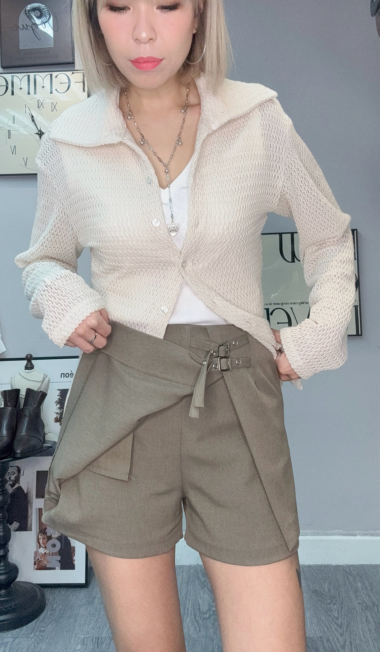 Front two buckle skort #00313