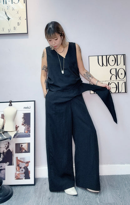 V neck tank top X pants set #00558