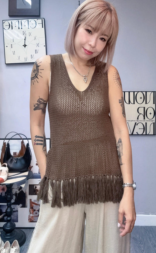 （-30%）soso hem knit vest top