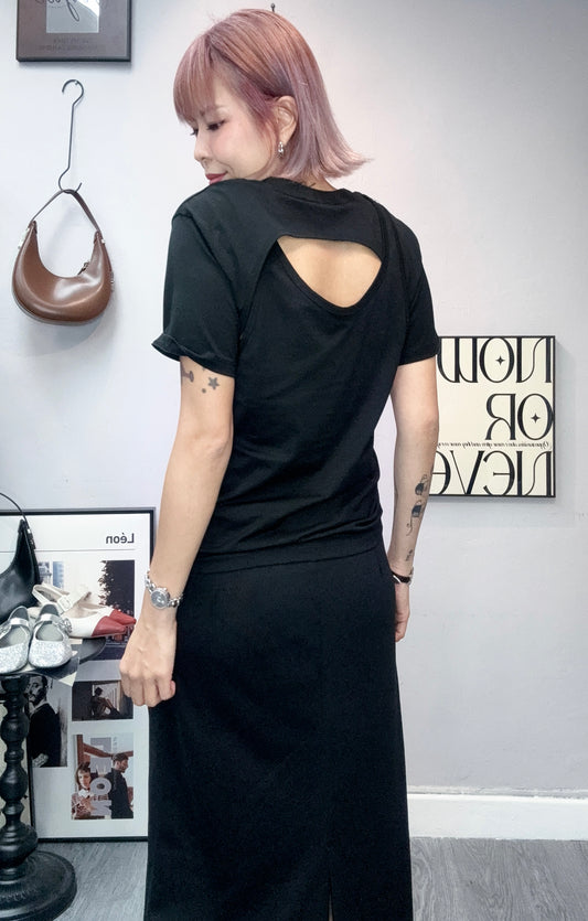 (-30%)Backless tee #00787