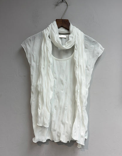 (A/W)With scarf embossed top #00833
