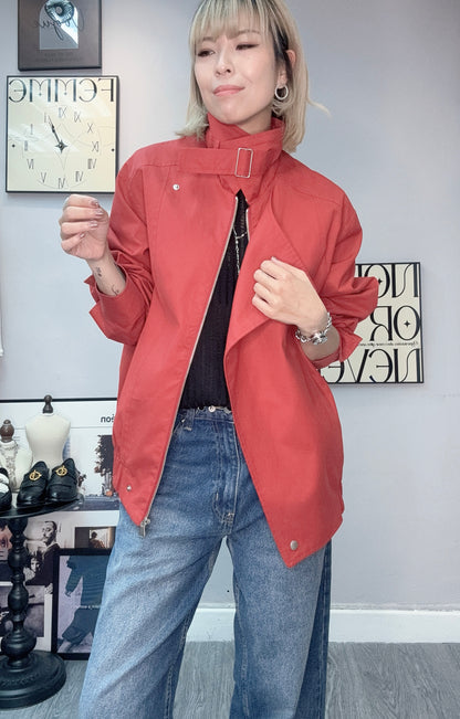 Zip buttons shirt jacket #00384