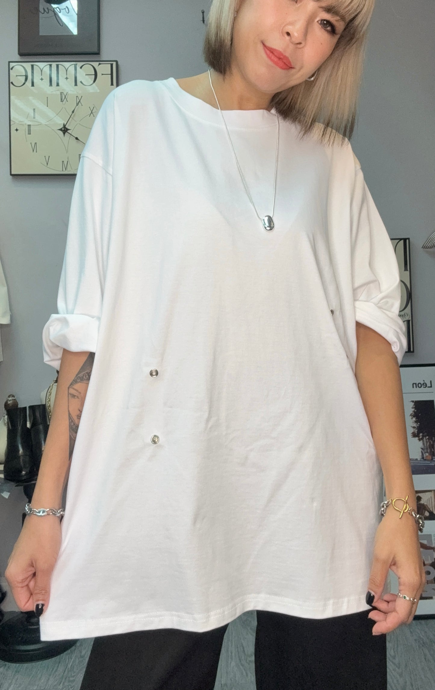 Two buttons tee #00031