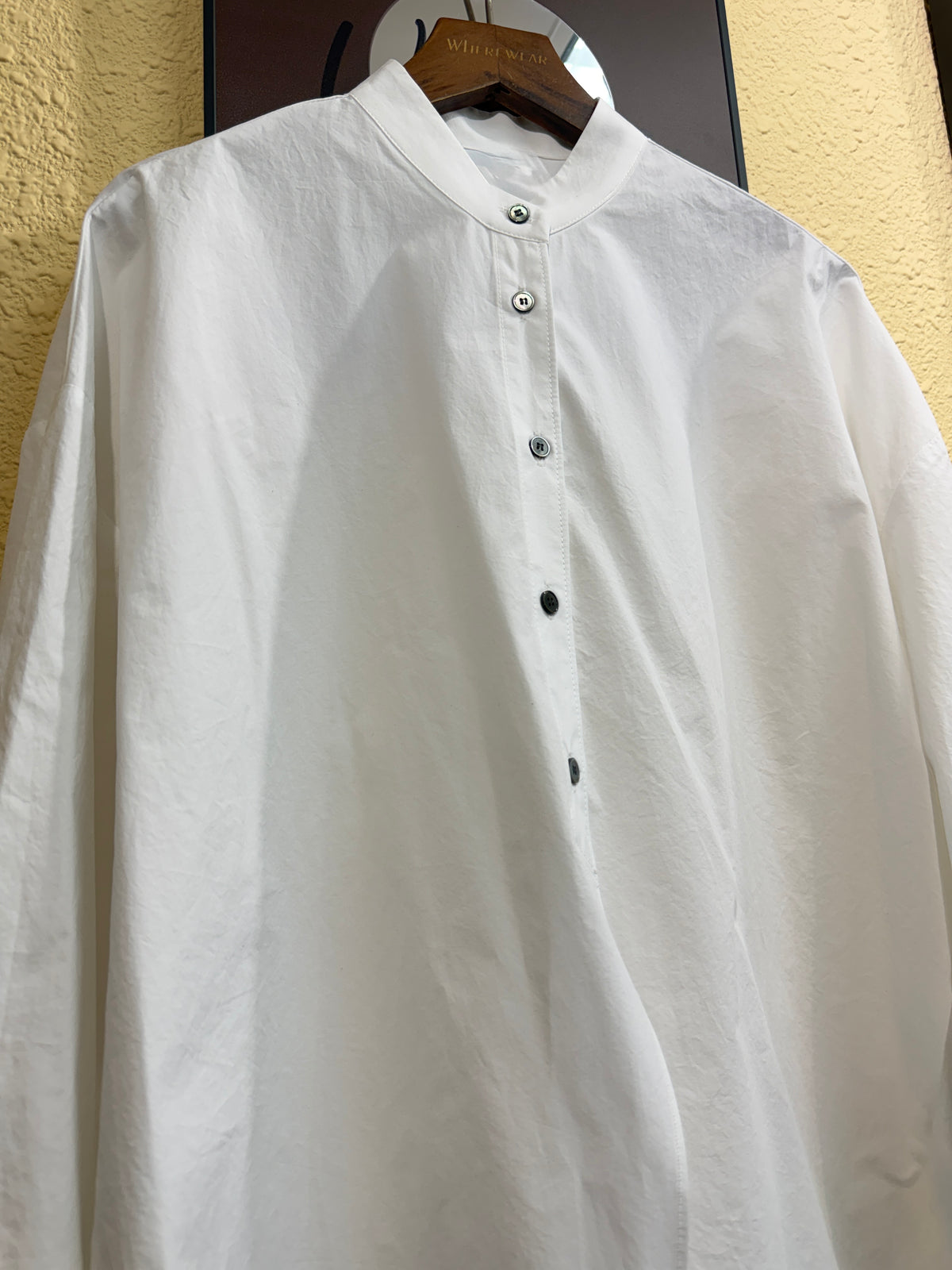 Front buttons round collar shirt #00986