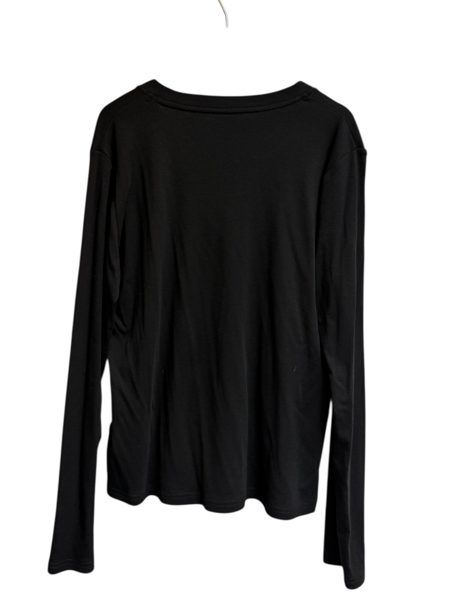 V neck embroidered logo top