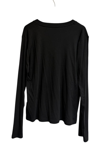 V neck embroidered logo top