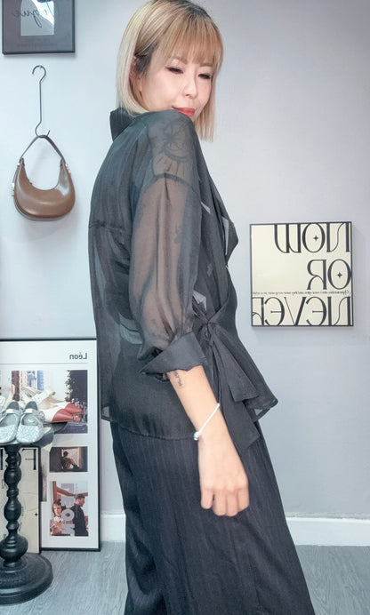 (-30%)See though blouse #00785