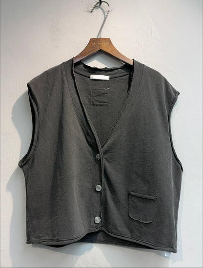 Back label cotton sleeveless outer #00728