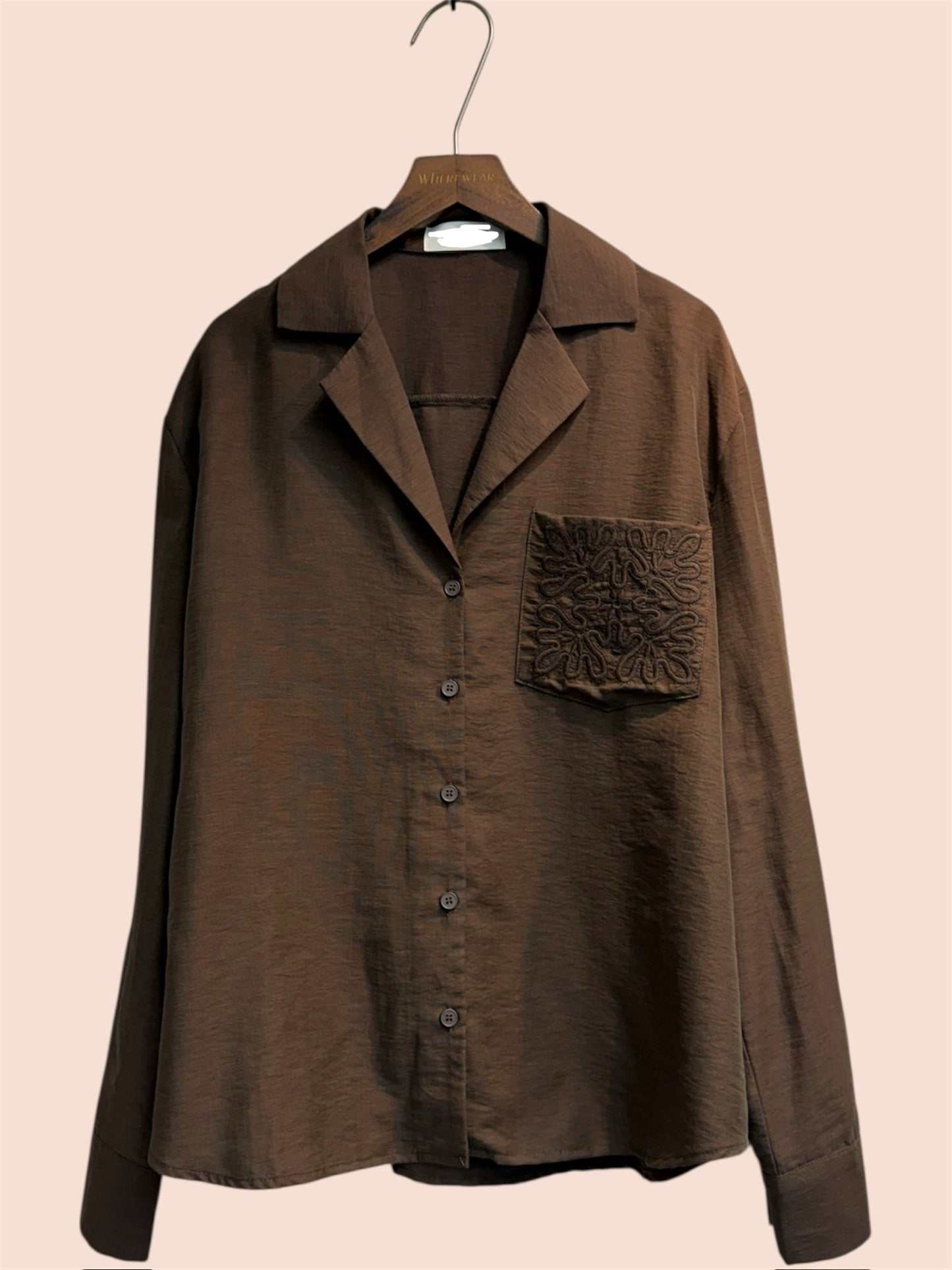 Embroidery pocket shirt #00345