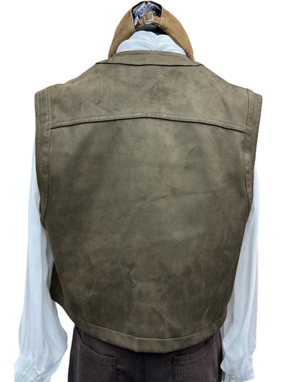 Leopard skin vest jacket