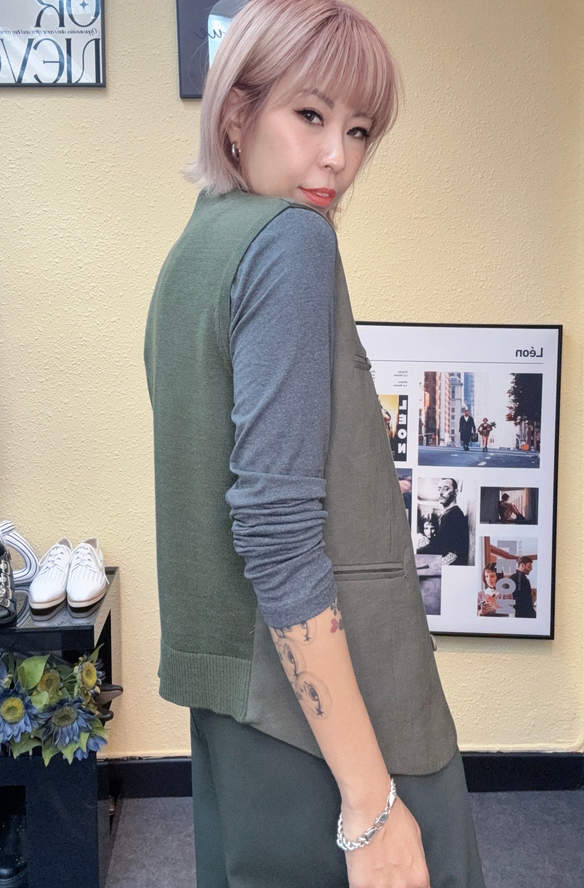 Two tone vest outer #00906