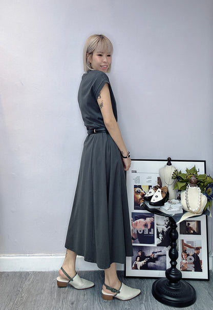 A line cotton dress (not included belt)