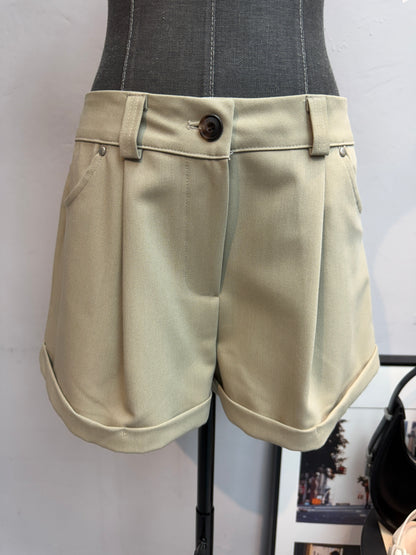 (-30%)front pleated shorts #00788