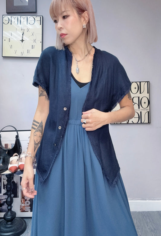 (-30%) linen short sleeve outer