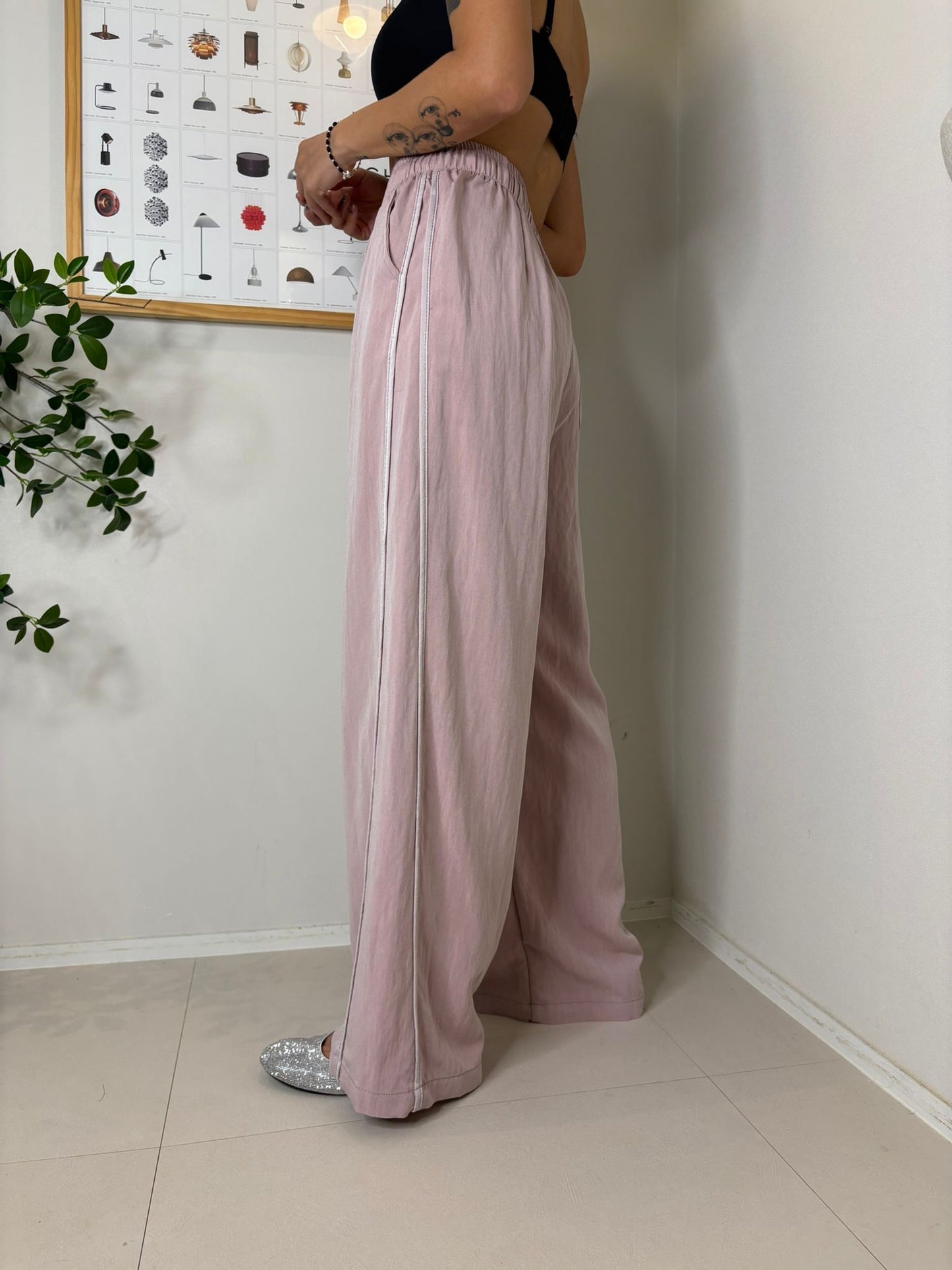 (Promotion-20%)Full elastic line pants #00661