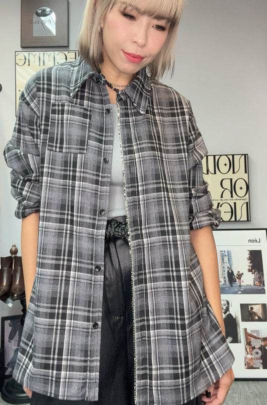 Check silver side shirt