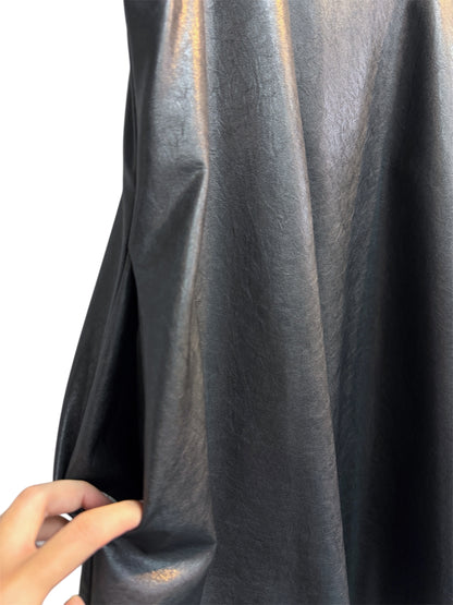 Faux leather vest short dress #00418