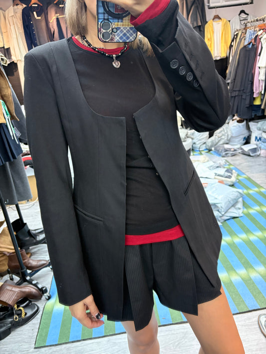 **賣完即止**(-20% off)U neck plain blazer #00134