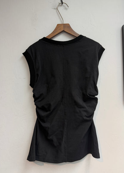 (-30%)Front pleated sleeveless
