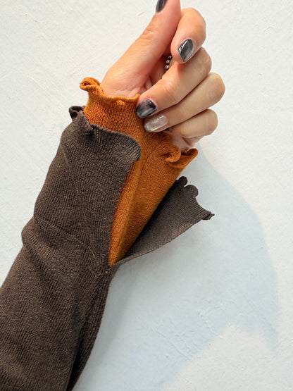 Double collar knit top #00083