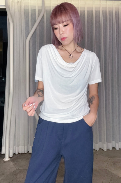 Big collar tee #00805