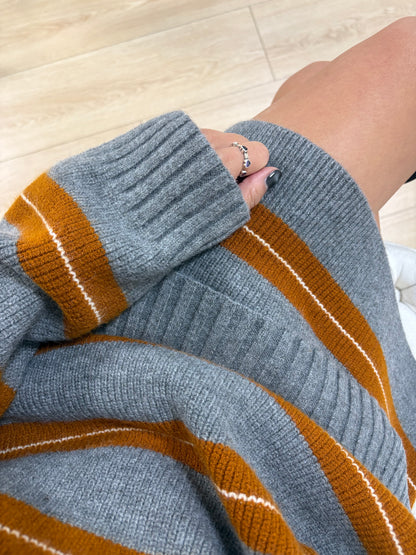 Striped knit set #00150