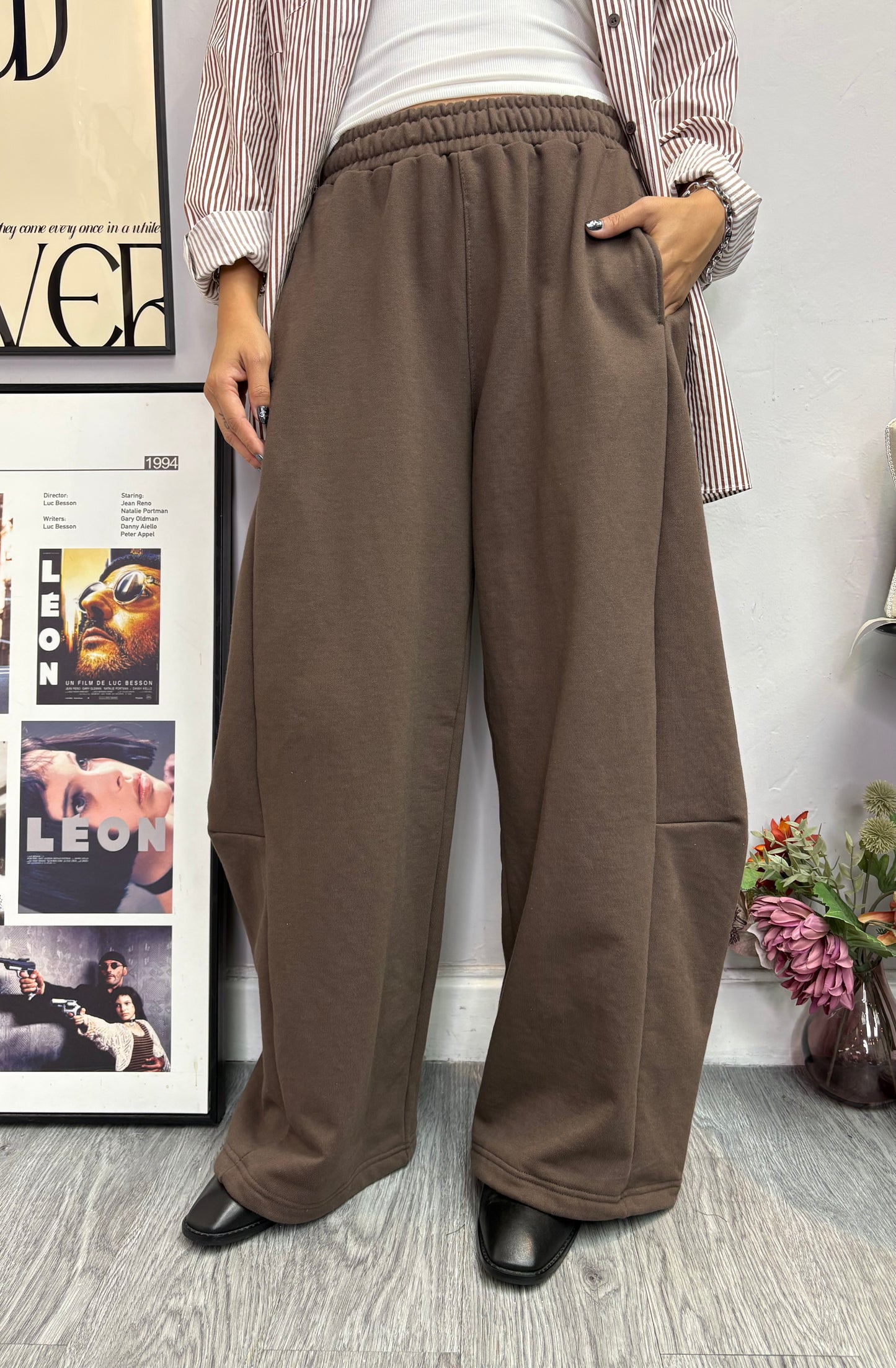 3D washing cotton pants