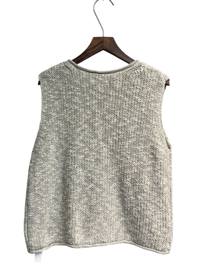 Round collar knit vest #00049