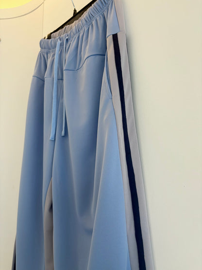 Two tone polyester pants #00801