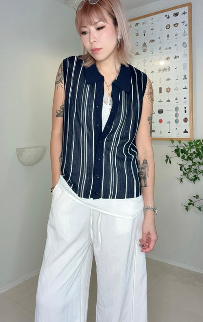 Striped polo knit #00690