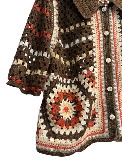 Woven pattern knit outer #00584