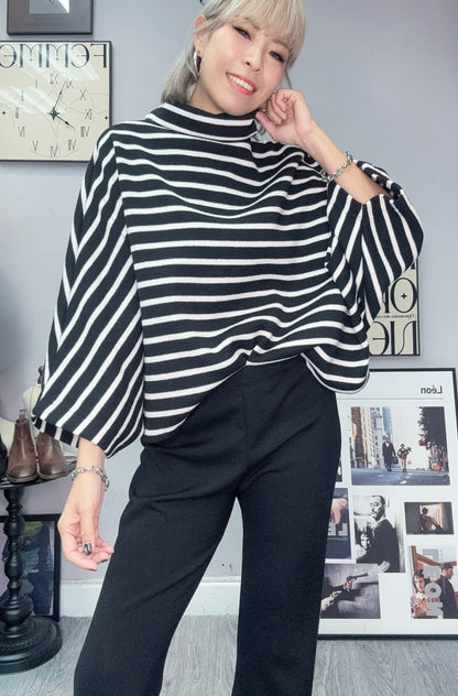 Batwing stripe top #00089