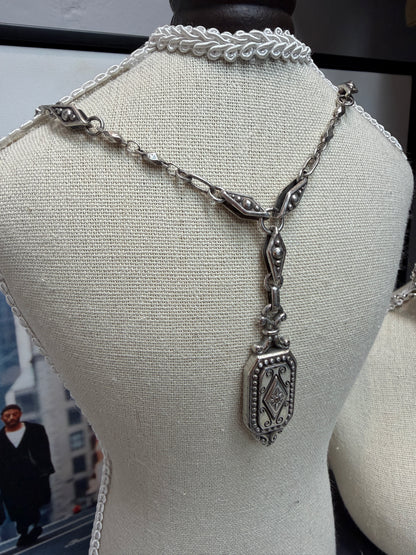 Tarnished silver necklace