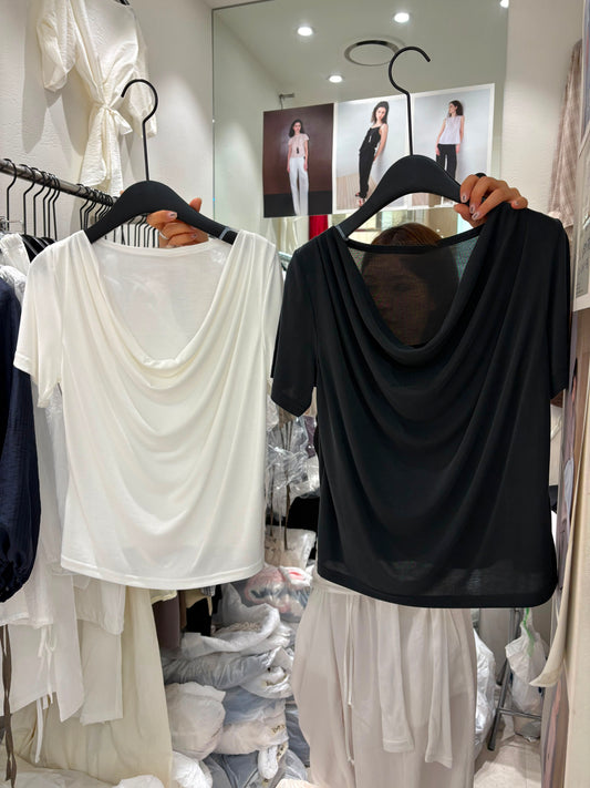 Big collar tee #00805