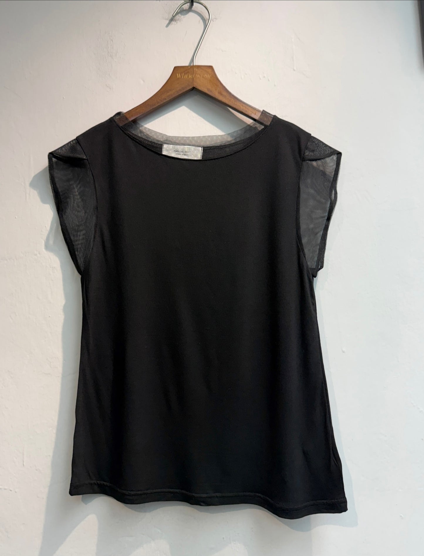 Mesh sleeveless tee #00721