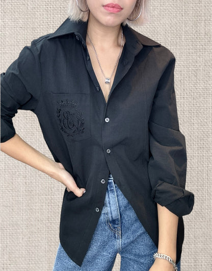 Embroidery pocket shirt