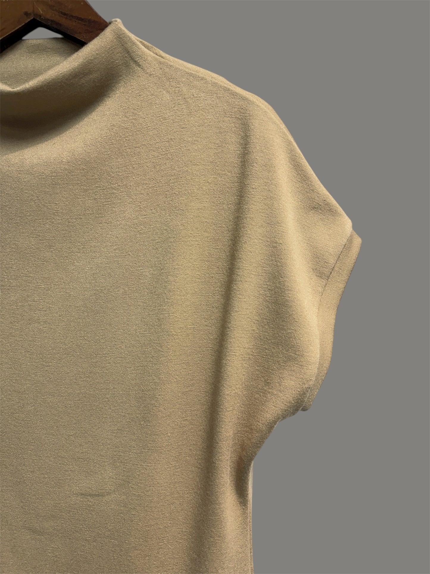 Half stand collar short sleeves tee #00019