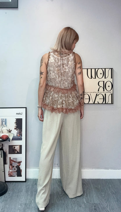 Paisley chiffon tank blouse #00767