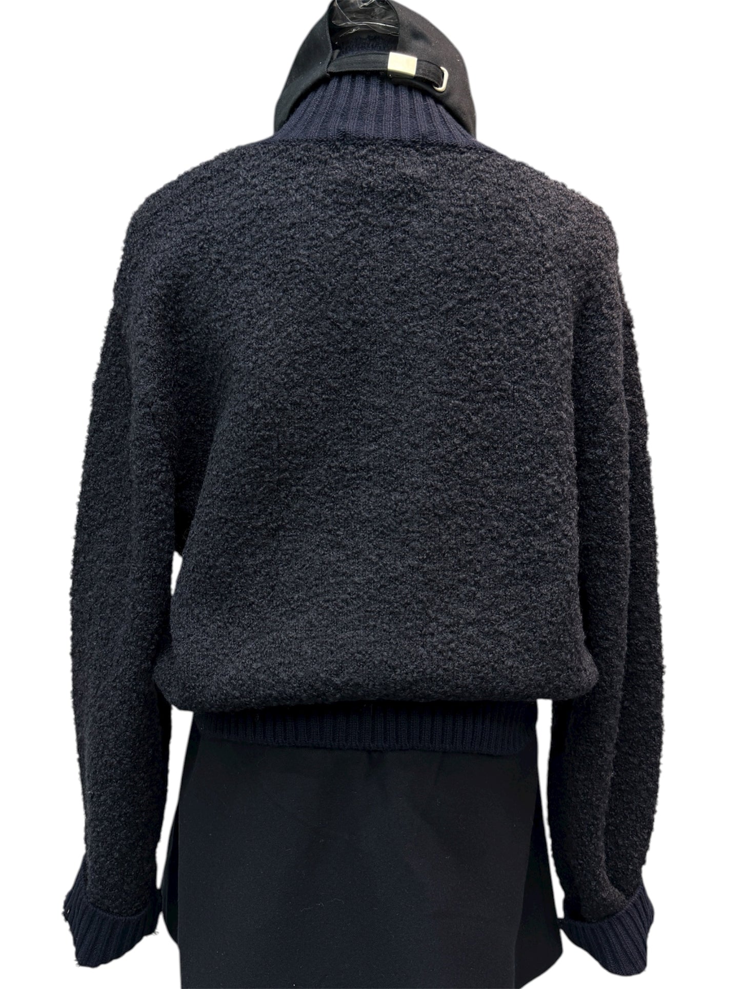 Stand collar short knit cardigan #00044