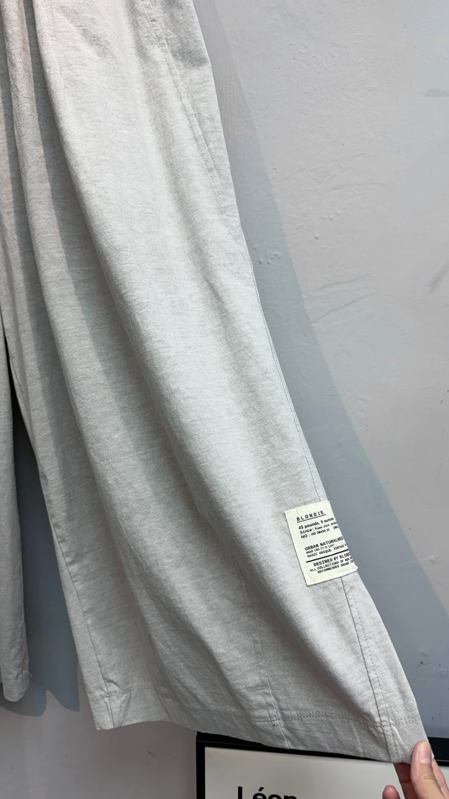 Side label cotton pants #00729