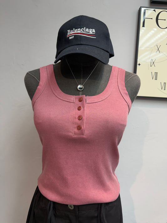 (-30%)Front buttons plain tank #00779