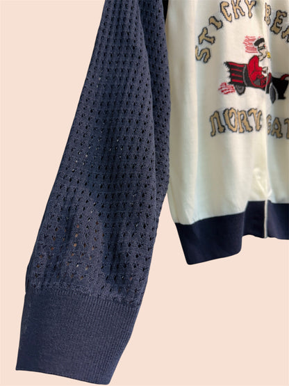 Cut out sleeves knit cardigan #00360
